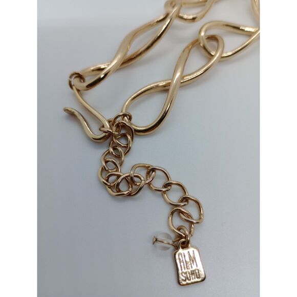 Vintage ALM Soho Gold Tone Infinity .:* 24-27" Chain Necklace *:. - Picture 8 of 8